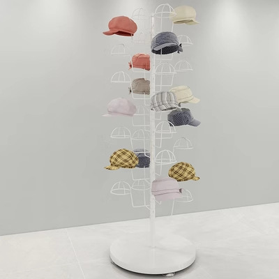 35개의 이동식 모자 홀더가 있는 대담한 흰색