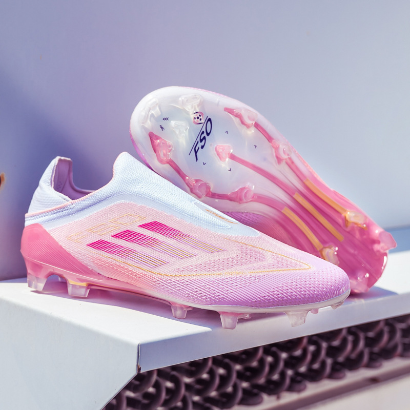 Zapatos de Fútbol de Corte Bajo para Adulto de TPU y Goma Transpirables para Césped Natural y Artificial