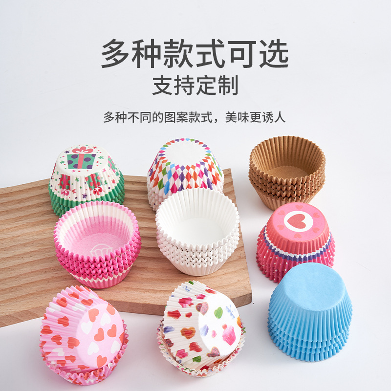 Hot sale pastel de papel a prueba de aceite 100 paquetes de postre de alto rendimiento pastel de nieve niang base de papel de horneado tazas