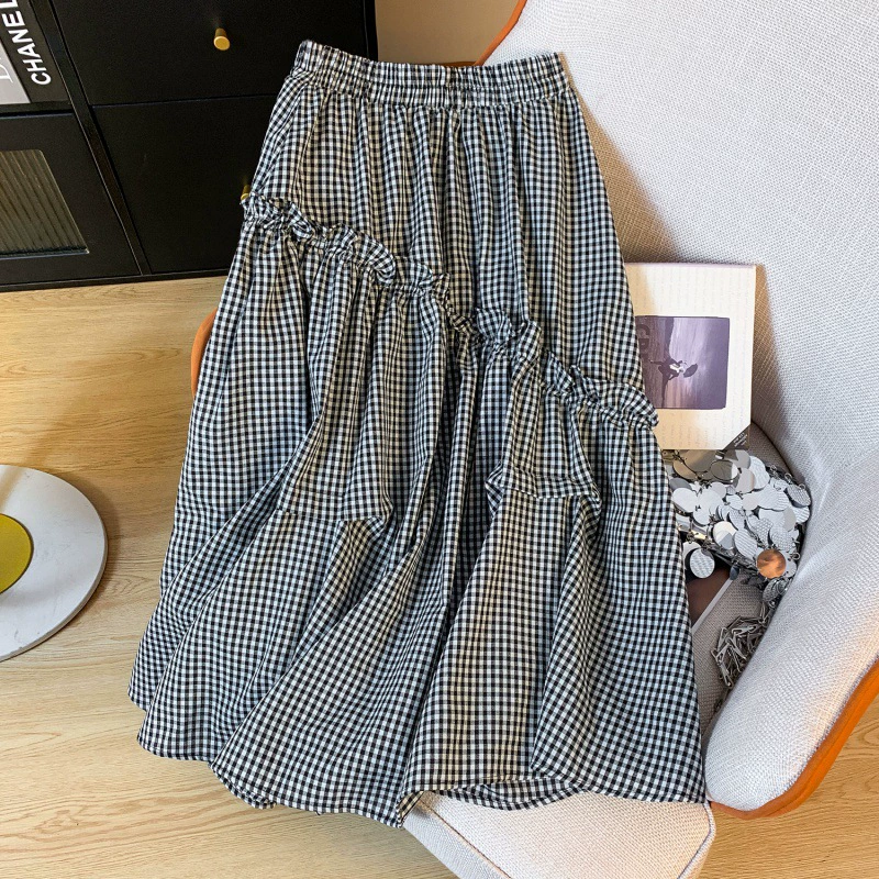 Summer thin skirt, oversize, plus size, elastic waist, A-line