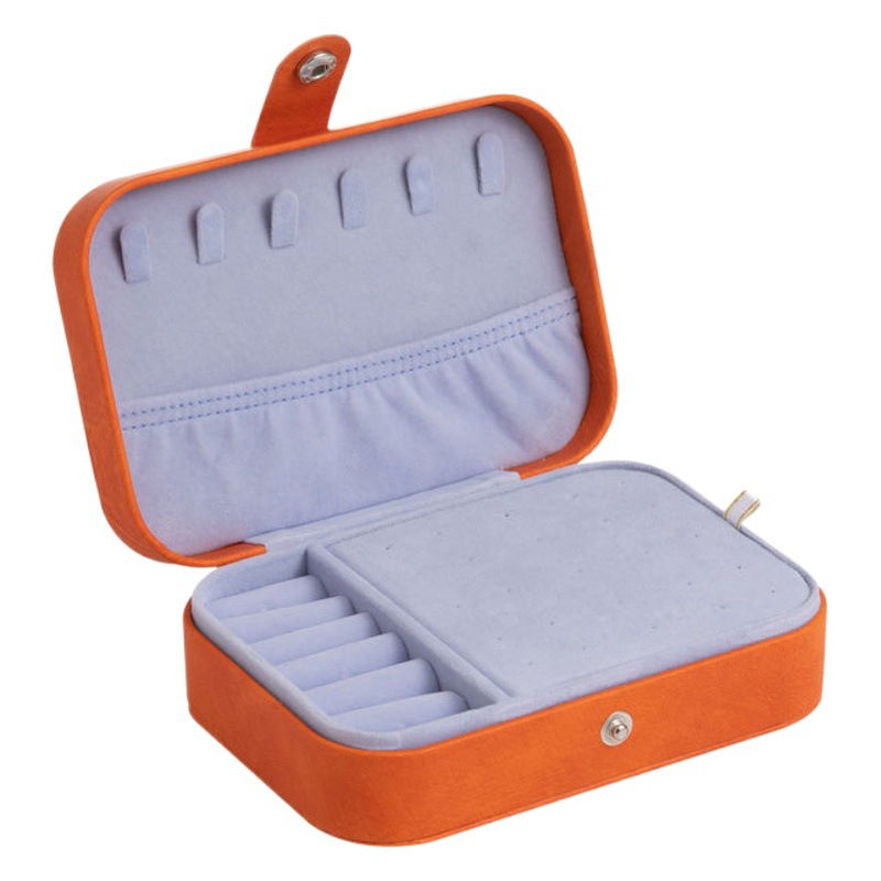 Nueva caja de joyería portátil de lujo ligero caja de joyería de estilo europeo y americano de alta gama de moda de alta calidad PU caja de almacenamiento de joyería transfronteriza