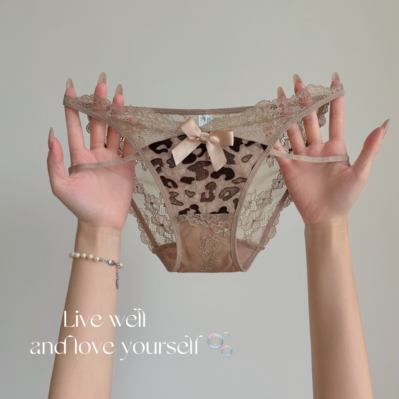 Leopard Shadow Soft Sheer~ Sexy and Charming Flocked Leopard Print Lace Panties for Women, Pure Desire Leg Ring Ultra-Transparent Tempting Triangle Panties Leopard Shadow Soft Sheer~ Sexy and Charming Flocked Leopard Print Lace Panties for Women, Pure Desire Leg Ring Ultra-Transparent Tempting Triangle Panties
