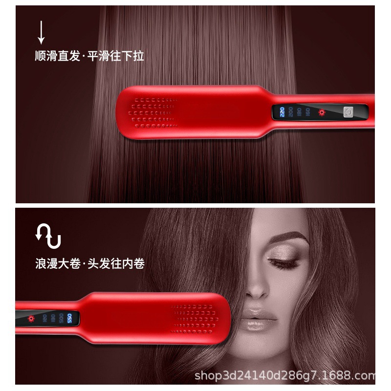 Fronterales fábrica de alisador de cabello al por mayor seco y húmedo doble propósito fijación especial no dañando rizos de cabello recto doble propósito pinza de cabello recto image 4