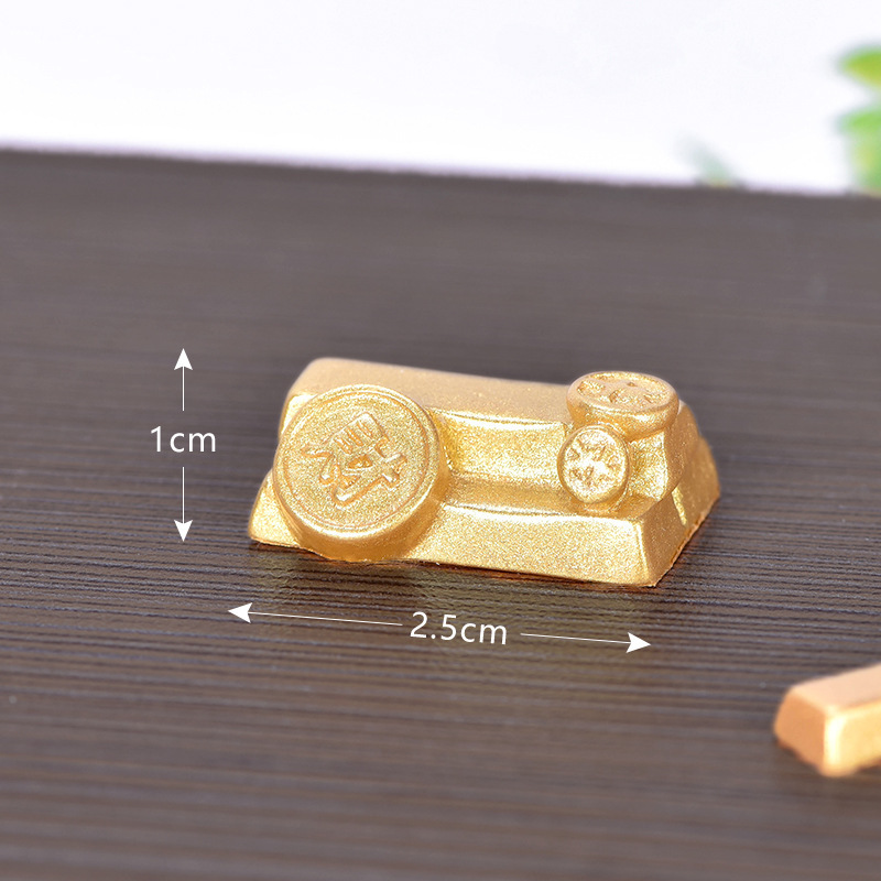 财运滚滚 微景观diy新年金色配件元宝摇钱树装饰品配件迷你小摆件|undefined