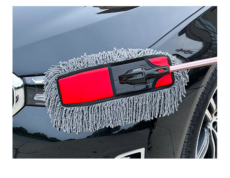Car Mop, Dust Duster, Car Wiper, Non-Shedding, Retractable Car Brush, Cleaning Tool Supplies, Edelweiss, Non-Damaging Car Paint