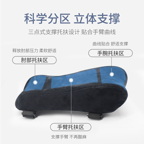 Memory foam gel armrest pad office game mobile game elbow pad e-sports chair armrest pillow