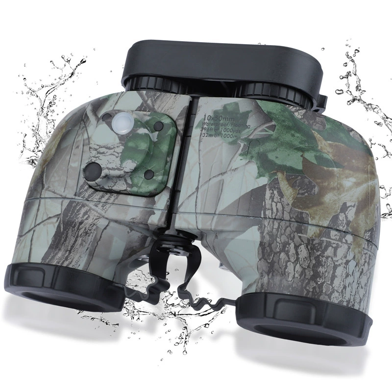 Трансграничный компас телескоп 10X50 камуфляжный парусный наружный телескоп высокой четкости бинокль