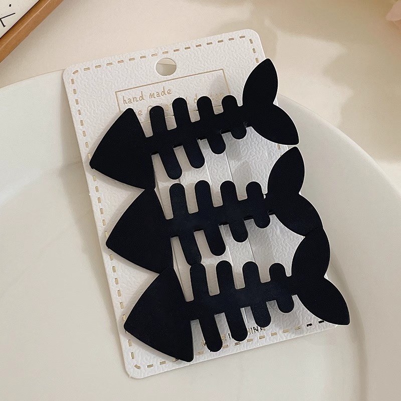 Otoño y invierno curry clip de pelo de boca de pato clip de cabello de mujer acabado de artefactos de alfabetización de la cara de la cabeza clip de ceja clip lateral