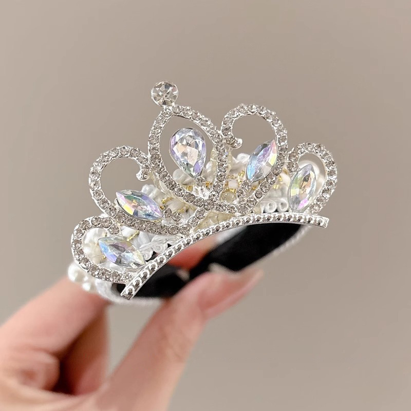 Nuevo tocado de princesa para niños perlas corona perla perilla