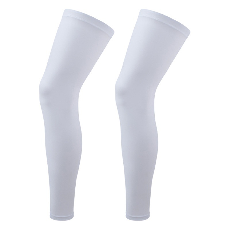 Outdoor riding sun protection leg cover nylon elastic non-slip leggings summer UV protection running basketball ice silk knee pad