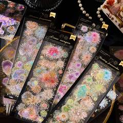 早泡PETフラットシールは昼シリーズの花火のテーマのように光り輝いています。