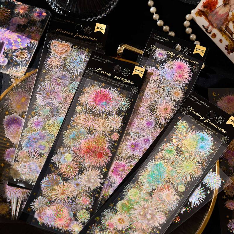 早泡PETフラットシールは昼シリーズの花火のテーマのように光り輝いています。|undefined