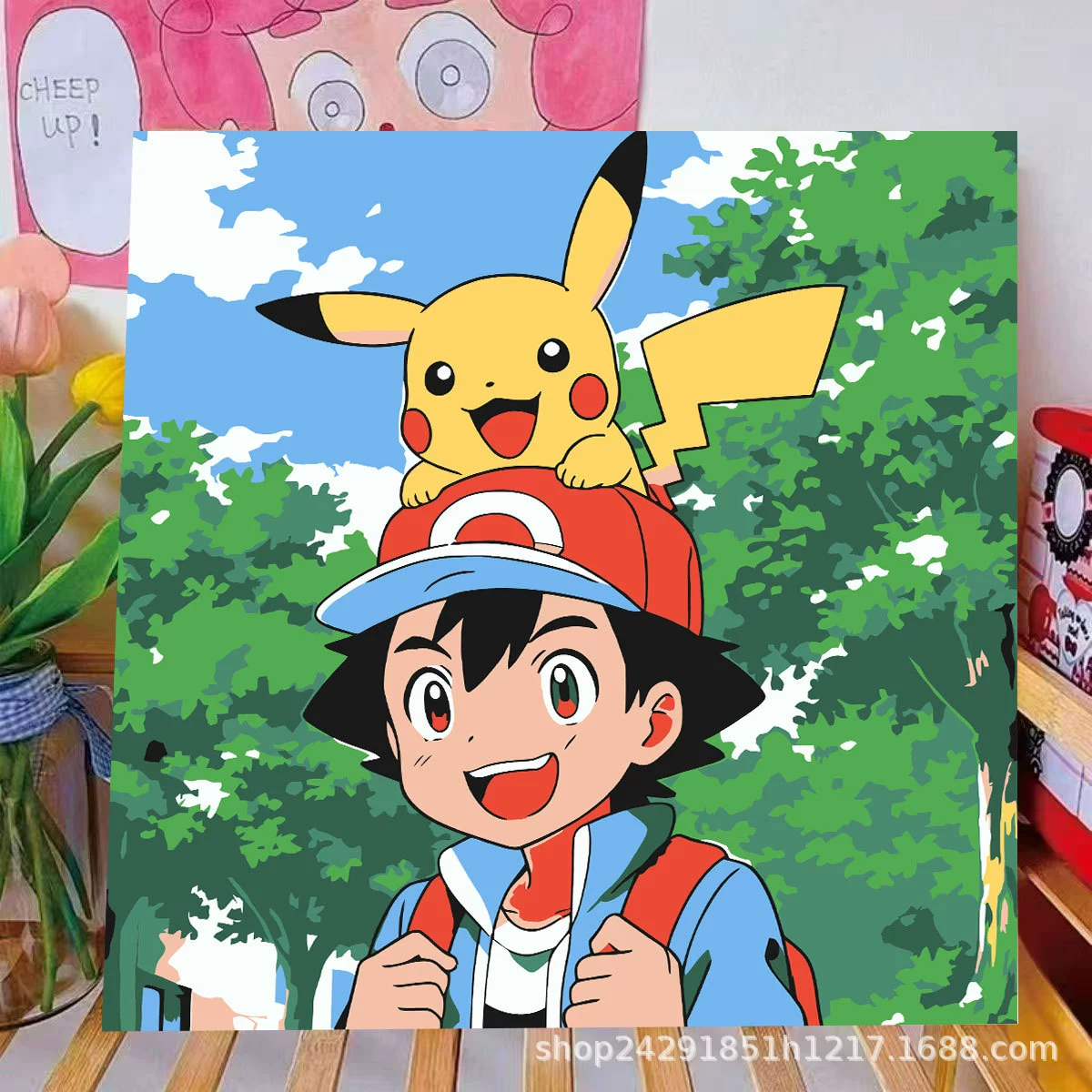 Популярные персонажи мультфильмов diy заполнение детских hand-painted мультфильм анимация простая граффити раскраска цифровая масляная живопись декор
