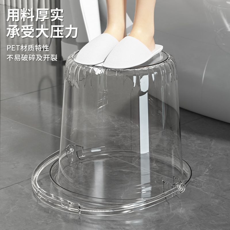 透明バケツ洗面器セット家庭用プラスチック手持ち貯水バケツ寮洗面3点セット|undefined