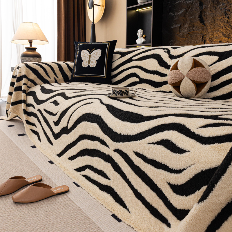 2025 nuevo estilo de alta sensación espesa toalla de sofá de algodón cojín de sofá antideslizante invierno crema de viento sofá cubierta