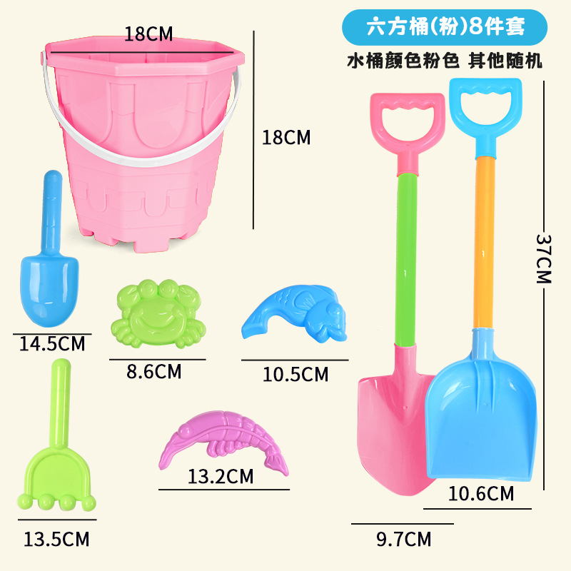 Hexagon Castle Barrel Pink Set de 8 piezas