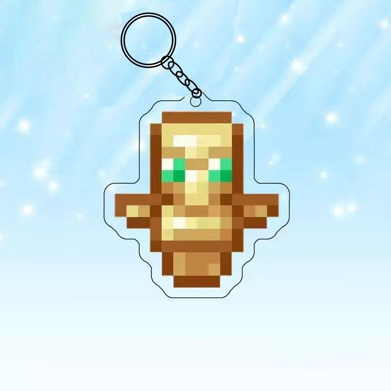 Minecraft Peripheral Acrylic Keychain Customized Totem Command Block Game Decorative Pendant Accessories Minecraft Peripheral Acrylic Keychain Customized Totem Command Block Game Decorative Pendant Accessories
