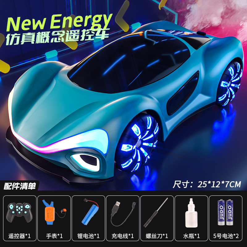 Juguetes de control remoto de inducción de gestos para niños nueva energía recargable coche 4WD futuro concepto de coche de carreras regalos para niños