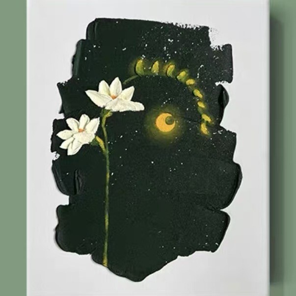 玫瑰diy复古玫瑰信笺肌理画材料全套石英砂丙烯手绘家居装饰画|undefined