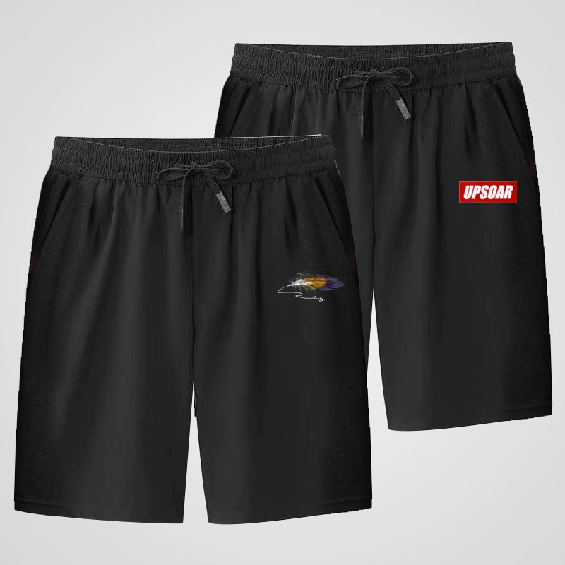 Новые мужские летние шорты, тонкие повседневные спортивные свободные пляжные шорты, крутые брюки из ледяного шелка, поставка для уличных ларей.