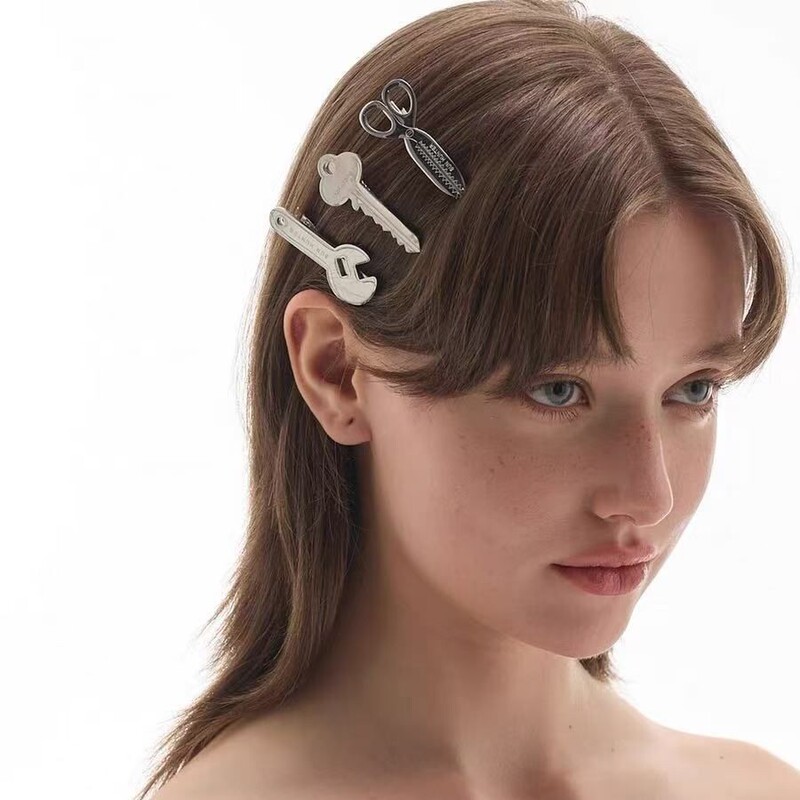 "Metal Tools" Hairpin Niche Original Simple Design Commuter Advanced Sense Odd Hairpin Hair Accessories for Women