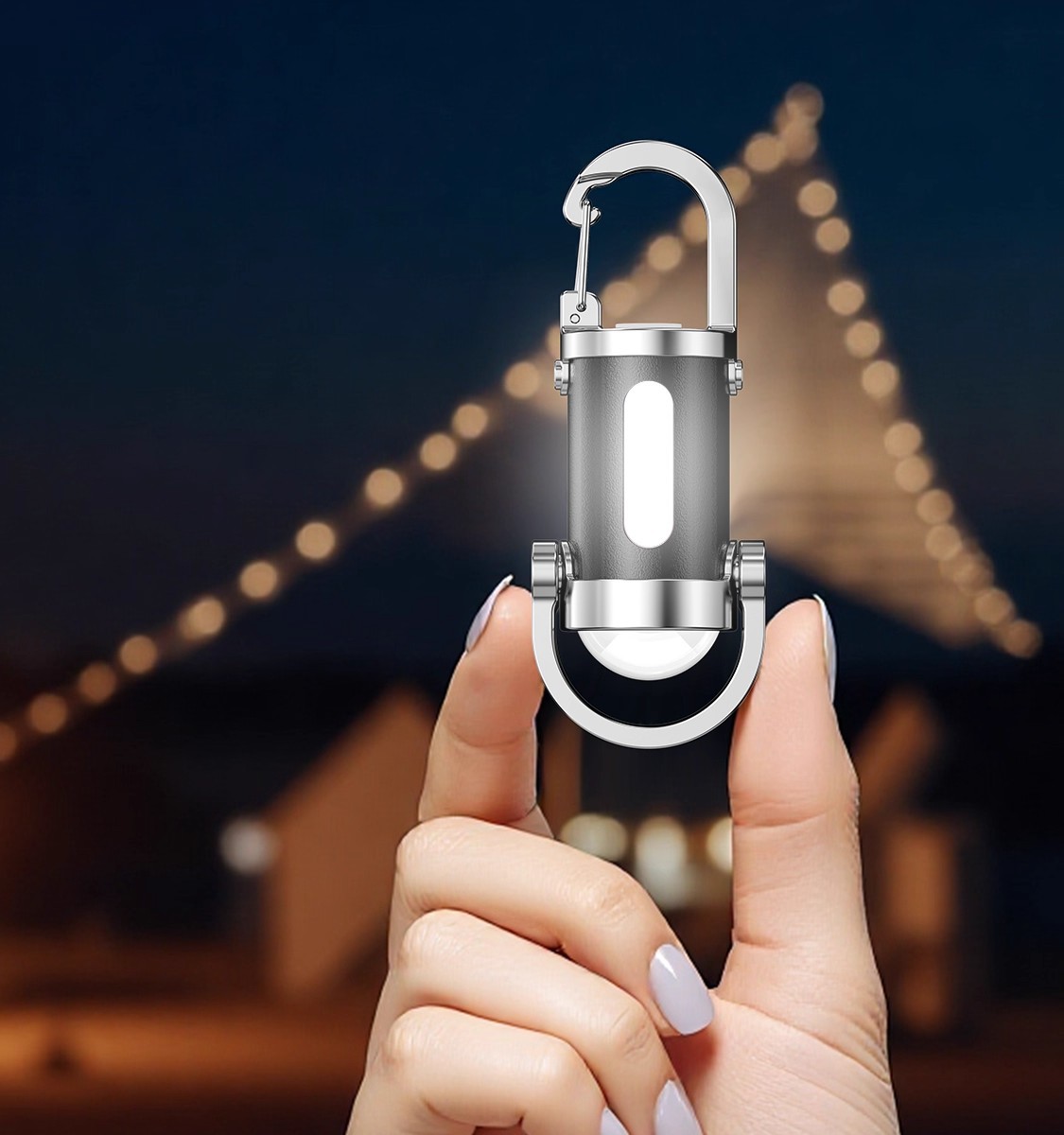 New Keychain Mobile Phone Charging Lighting Outdoor Flashlight Portable Waist Hanging Mini Charging Waterproof Camping