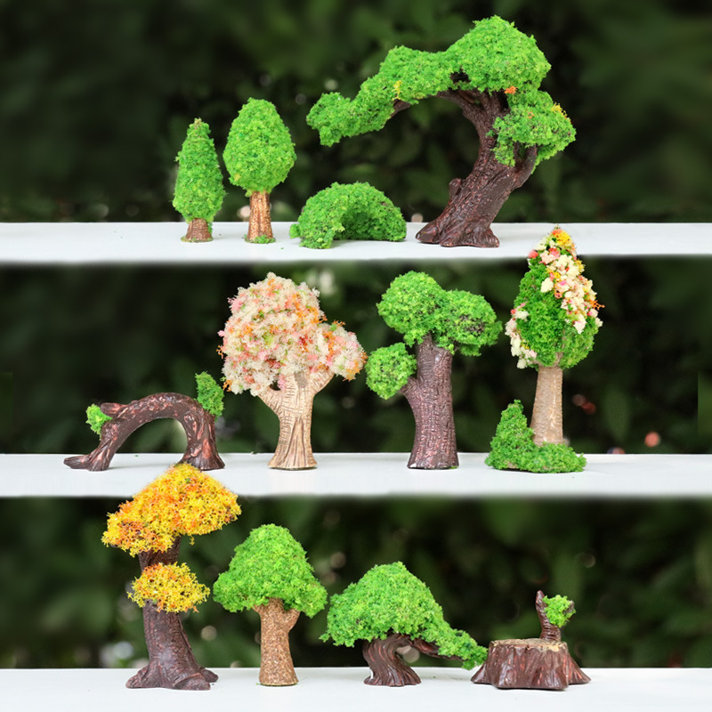 仿真微缩松树花树模型创意苔藓微景观沙盘园艺花盆造景装饰品摆件|undefined