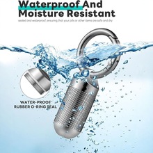 便携迷你防水仓小药瓶钛合金防水仓 老人救心丸随身急救药瓶密封