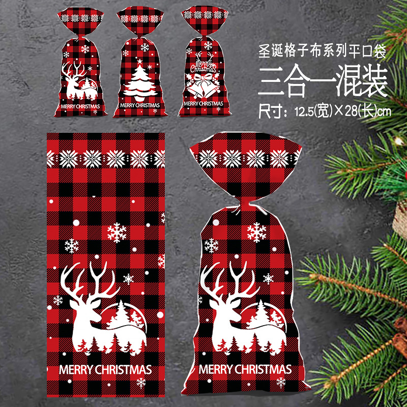 크리스마스 빨간 plat 3 in 1 12.5*27 [50 포함 넥타이 실크; 플라스틱