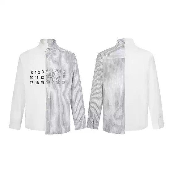 2025 New Spring/Summer Striped Casual Loose-Fit Poplin Long-Sleeve Shirt 3520608