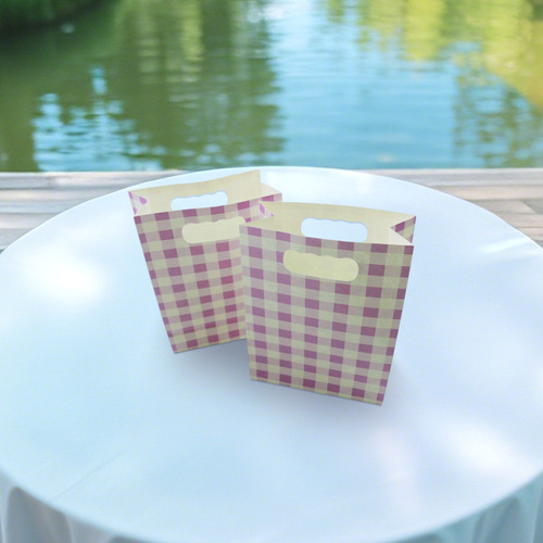 White Pink Blue Birthday Party Festival Christmas New Year Gift Gift Bag Paper Bag Small Handbag 6 Pieces