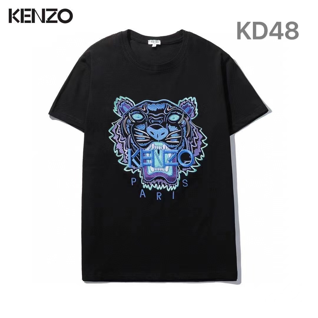 跨境潮牌夏季新品虎头烫画印花情侣款宽松时尚百搭纯棉圆领T恤衫T