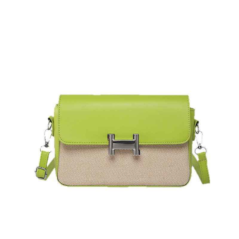Bolsas transfronterizas lujosas para mujeres 2025 verano nuevo H-bloqueo bolso cuadrado de moda universal retro empalme mochila de hombro