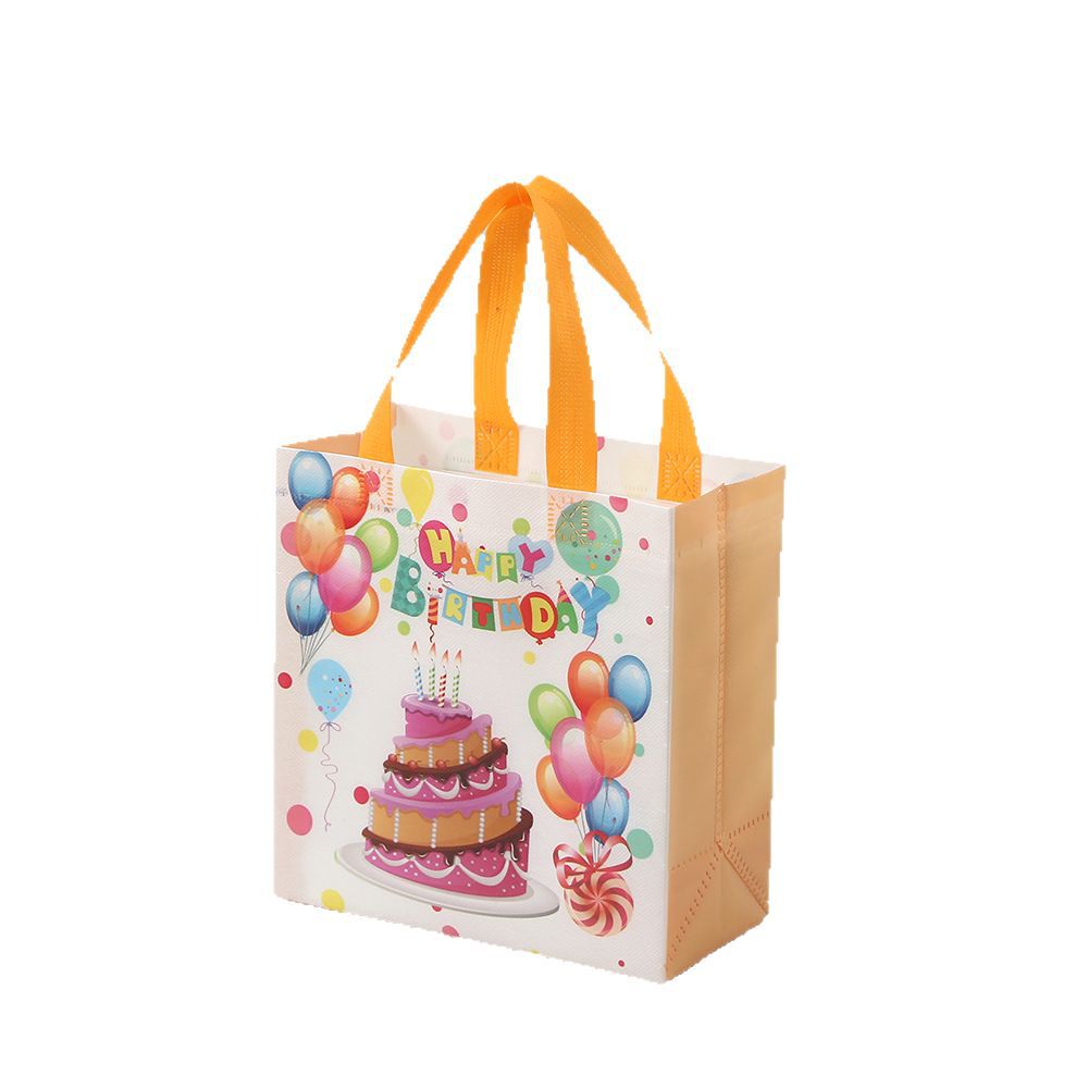 Bolsa de regalo de cumpleaños no tejida embalaje de regalo de jardín de infantes bolsa de mano adorable bolsa de compras plegable