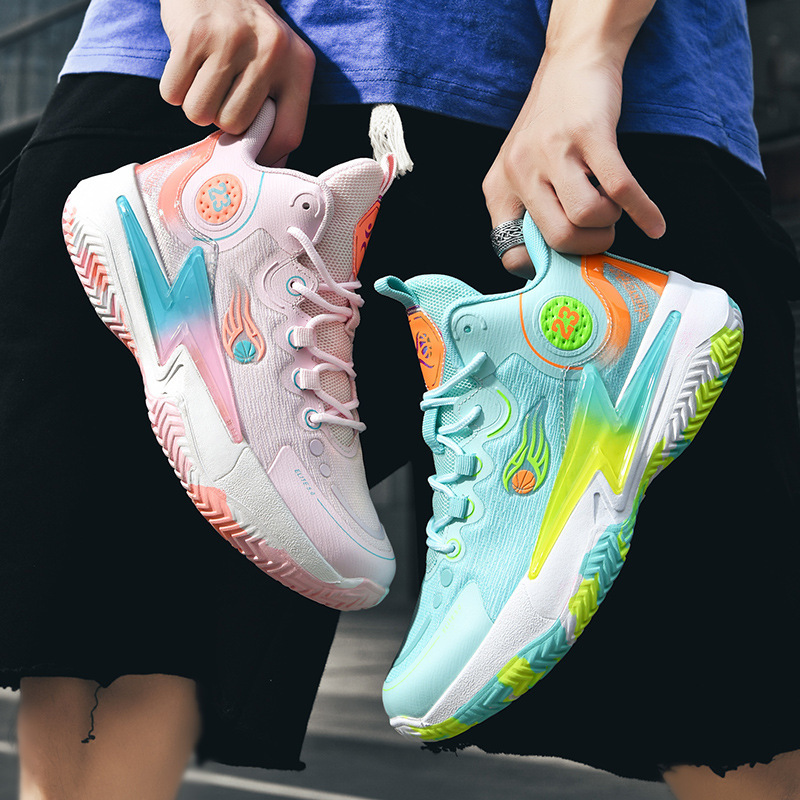 Nuevos zapatos de baloncesto para hombres jóvenes estudiantes de cemento antideslizante zapatos de moda