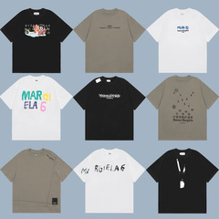 マジラアルファベット半袖mm6ゆるいカジュアル夏デザイン感男女カップル半袖小众tシャツ潮半袖