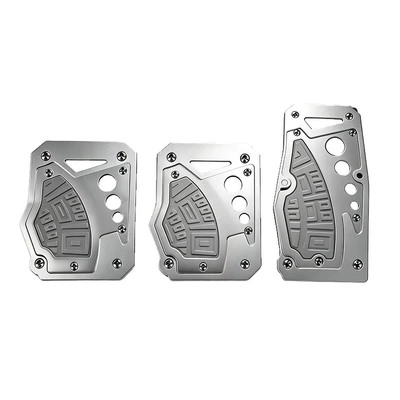 Universal car brake pedal, aluminum Dekorativ pedal başlıqları - gray-manual-transmission-car-accelerator-and-brake-pedal