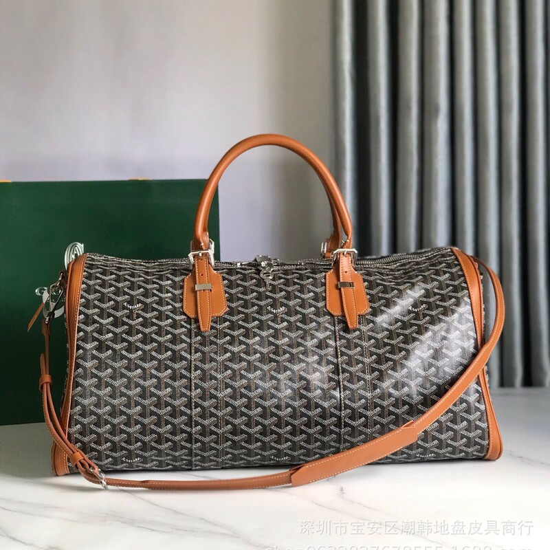 Goyard Goya Women's Bag Large Capacity Travel Bag Y-shape Old Flower Travel Bag Handbag Shoulder Crossbody Luggage Bag