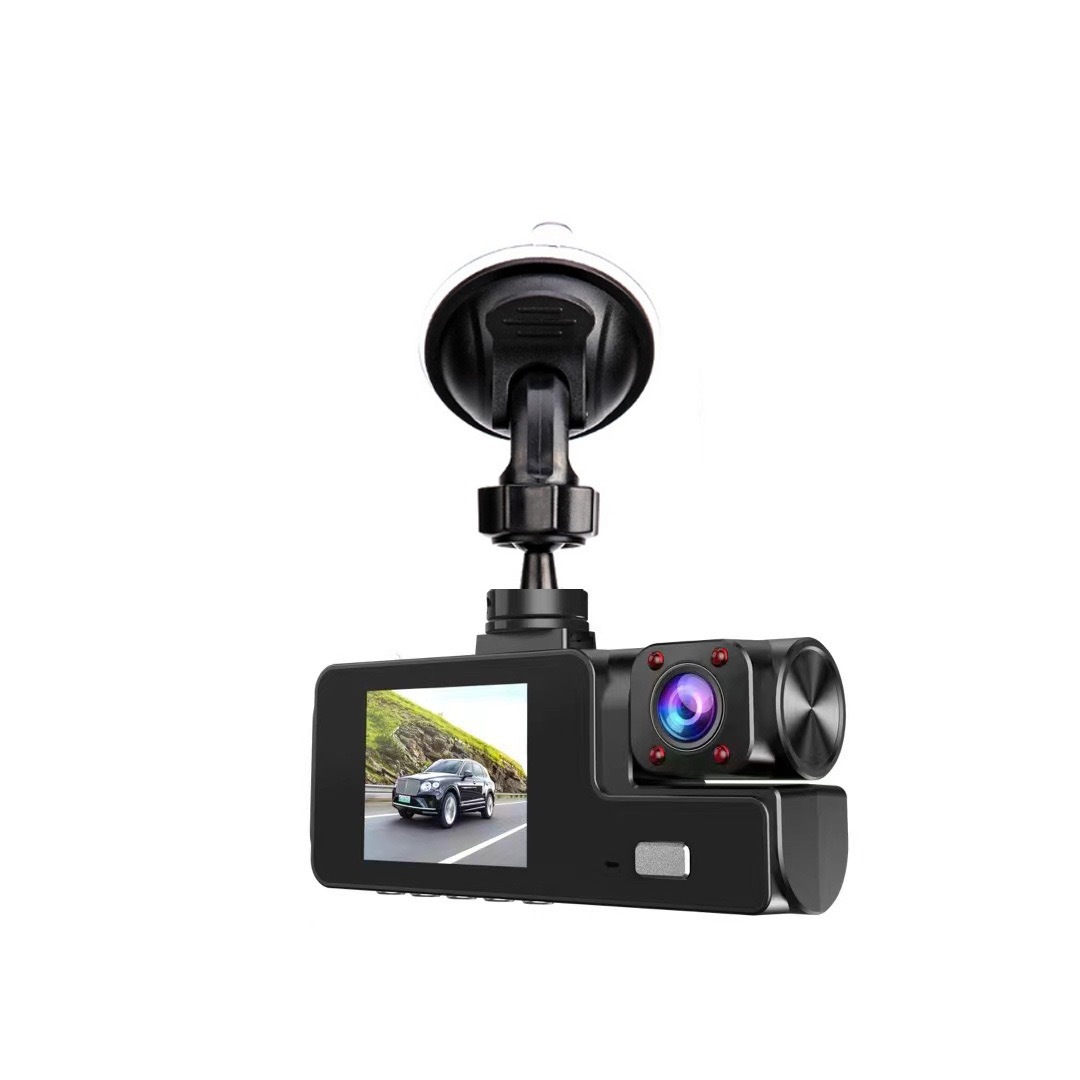 High-Definition 1080P Three-Camera Dashcam with Front and Rear Dual Recording, Reversing Image, Night Vision, Loop Recording, Cross-Border Bestseller