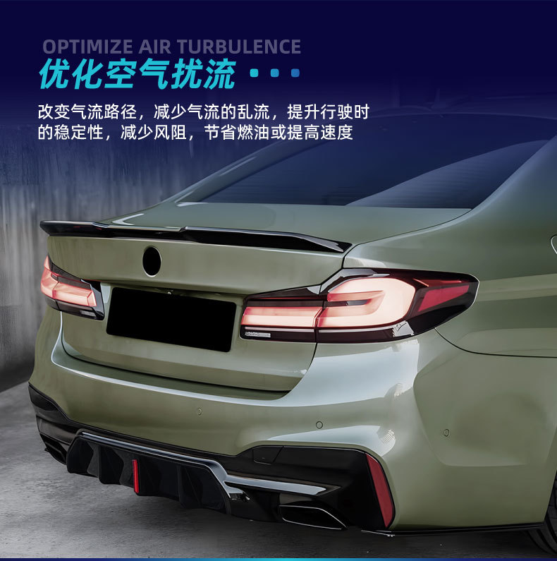 Suitable for Bmw 5 Series G30 G31 m Sport 2018-2023 M5 Model Rear Lip Spoiler Modification