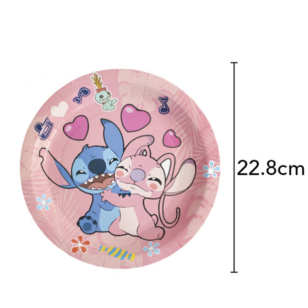 Rosa puntada Anqi fiesta de cumpleaños decoración vajilla plato papel Copa globo tejido traje suministros suministro