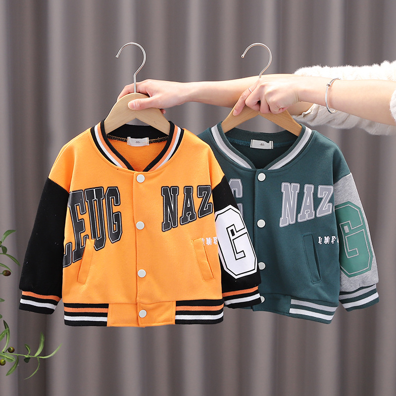 Boys spring and autumn coat tops thin sp...