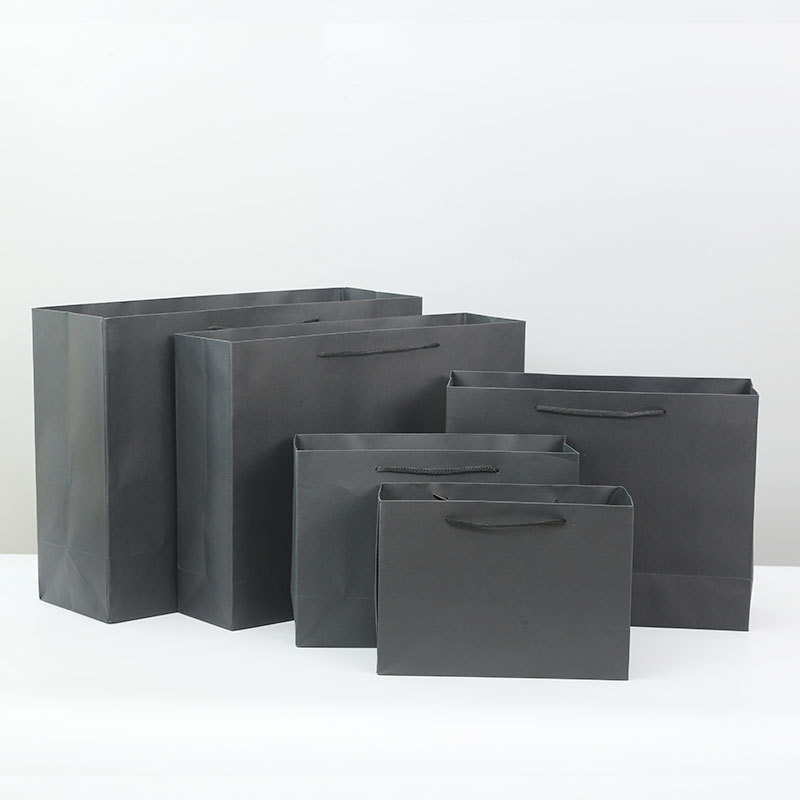 黑卡纸手提袋纯色加厚礼品袋服装购物袋做定外包装手提袋制定批发