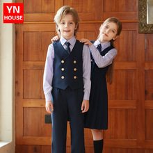 小学生校服套装秋新品英伦风儿童合唱演出服幼儿园园服连衣裙套装