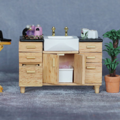 1:12人形屋dollhouseミニ家具トイレ浴室マイクロシーン置物洗面台シンク