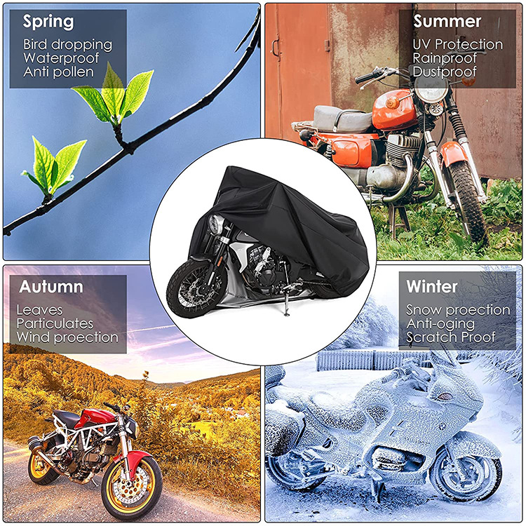 Motorcycle Cover for Foreign Trade and Cross-Border Sales, 210D Oxford Cloth, Rainproof, Sunproof, Silver-Coated, Full Vehicle Electric Bike Cover, Has Sold over 100,000 Units