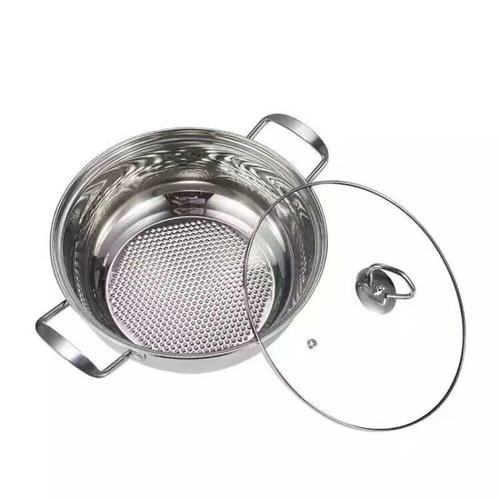 Stainless steel fish scale hot pot pot clear soup pot scouring pot non-stick pot induction cooker gas stove gift commercial