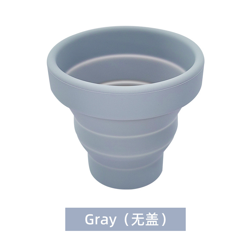 Taza de agua plegable de silicona para viajes al aire libre, taza retráctil portátil a prueba de caídas, taza de regalo de vacaciones publicitaria en stock