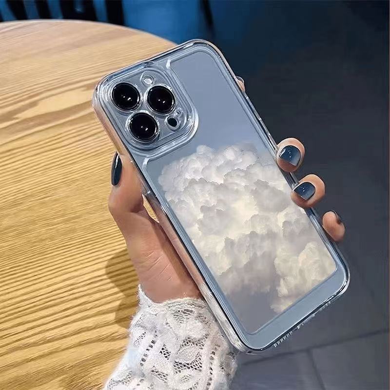 Simple Baiyun para iphone16promax funda para teléfono móvil transparente Apple 15 anti-caída 14pro Japón y Corea 13/12