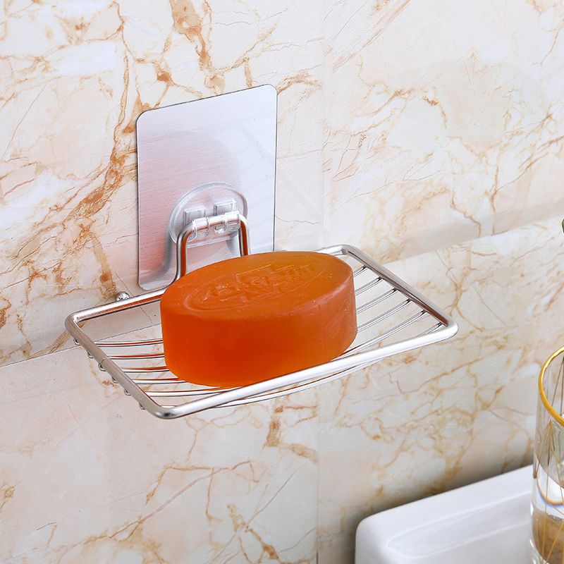 跨境浴室壁掛式免打孔肥皂架 家用304不鏽鋼衛生間盒香皂架廠家